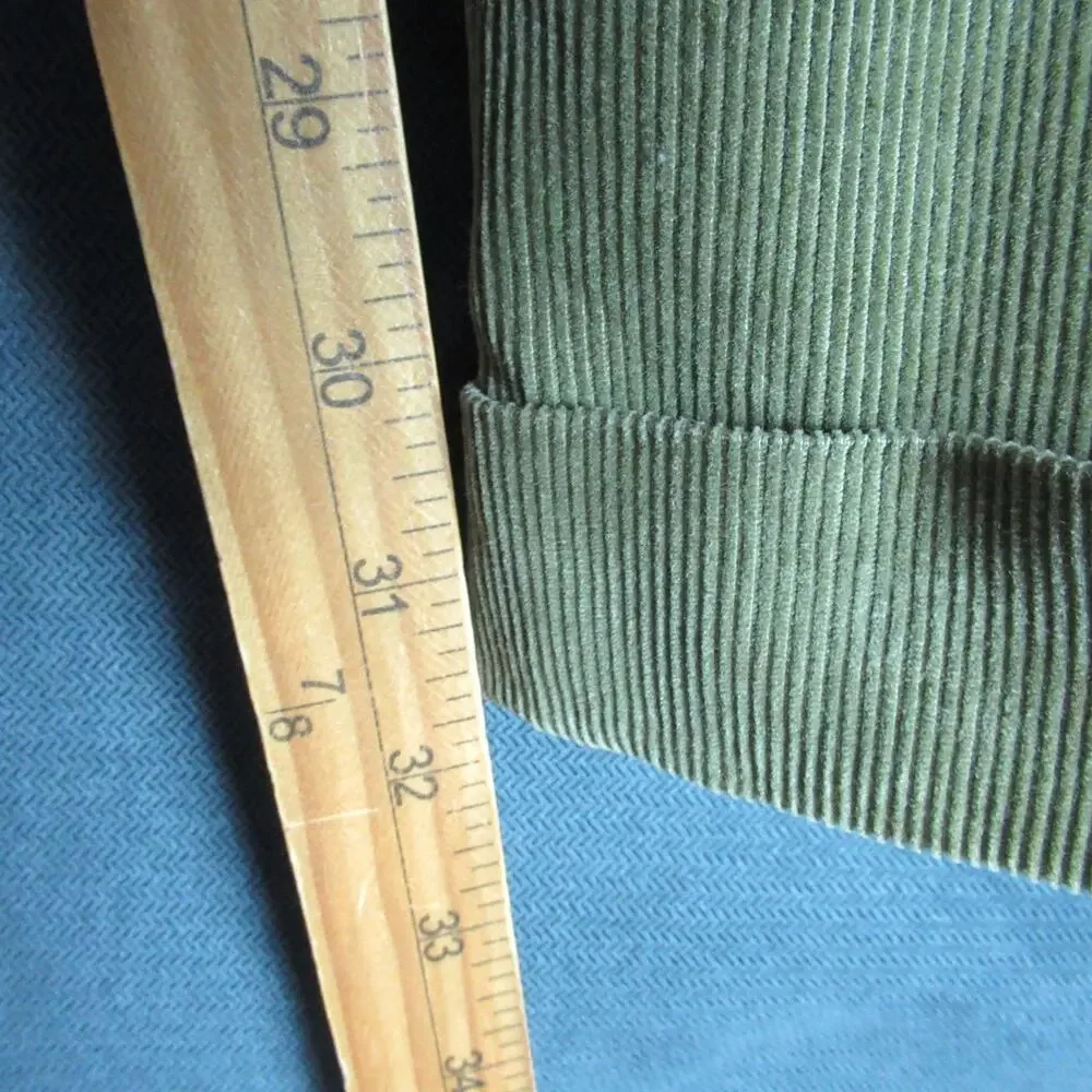 Vintage Polo Ralph Lauren Hammond Pant Corduroy Cuffed Green Men 38x32 Old Money